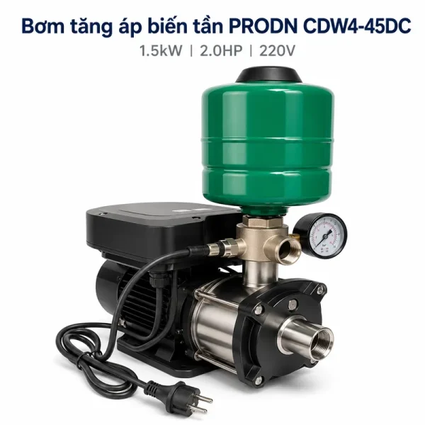 Bơm tăng áp biến tần PRODN CDW4-45DC(1.5kW)