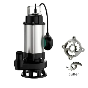 Máy bơm thả chìm MBY dao chém rác Inox 50GNWQD10-10-0.75SF-Phao (750W)