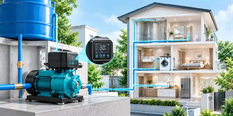 Máy bơm tăng áp biến tần cấp nước cho gia đình