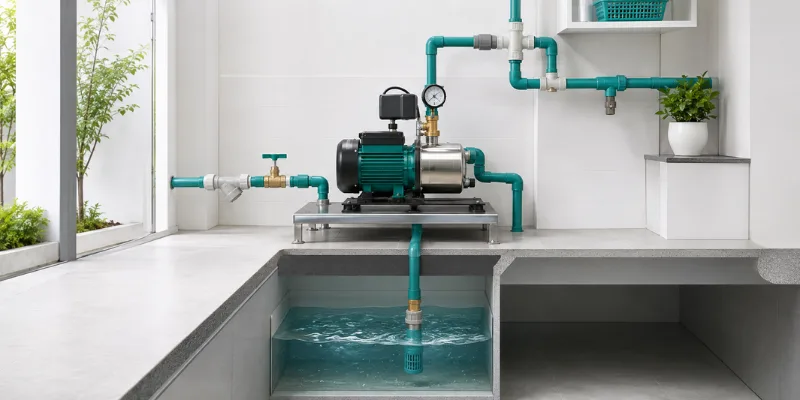 Máy bơm tăng áp dùng từ đường ống hoặc hút nước từ bể ngầm 